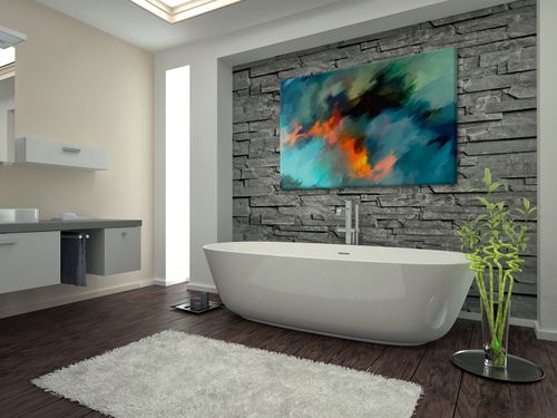 01201 Obraz na płótnie PŁOMIENIE ABSTRAKCJA na Arena.pl