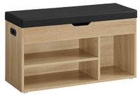 Szafka na buty 80x30x44 cm dąb sonoma z siedziskiem i schowkiem