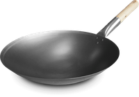 Wok stalowy z okrągłym dnem śr. 38cm (15 cali) - Shine Farm