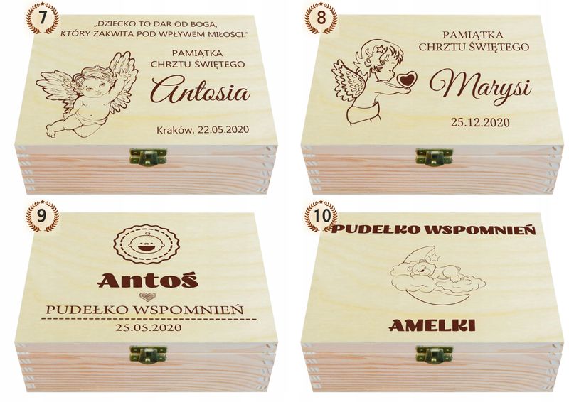 PUDEŁKO WSPOMNIEŃ PREZENT CHRZEST ROCZEK METRYCZKA zdjęcie 6