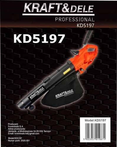 ELEKTRYCZNA DMUCHAWA DO LIŚCI 3600W KD5197 na Arena.pl