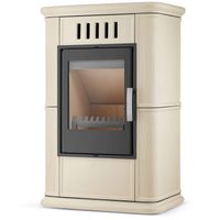 Piec kominek kaflowy piecyk koza wkład kominkowy OLBIA Cappuccino 7,5 kW