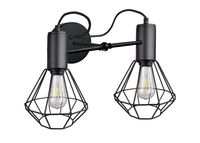 Kinkiet 2xE27 LARS BLACK