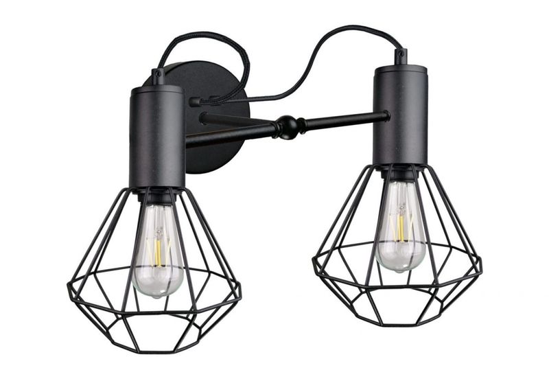 Kinkiet 2xE27 LARS BLACK zdjęcie 1