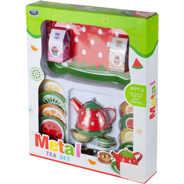 Zestaw do Herbatki Serwis Metalowy do Zabawy 16el zdjęcie 11