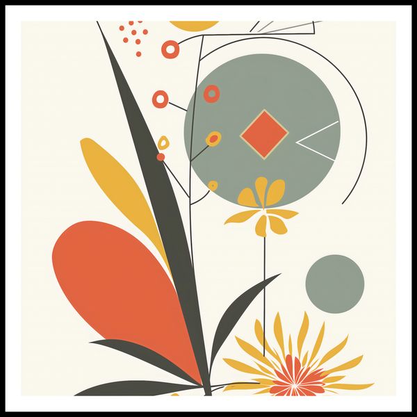 Plakat 70x70cm Geometryczny Ogród zdjęcie 3