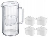 DZBANEK FILTRUJĄCY AQUAPHOR GLASS 2,5L SZKLANY BIAŁY +4 FILTRY