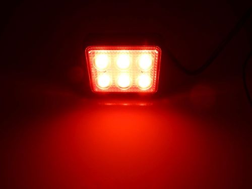 mocna Lampa 6 LED 10x8 cm czerwona stop + pozycja 12v 24v na Arena.pl