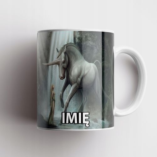 ZESTAW KUBEK + PODKŁADKA - JEDNOROŻEC UNICORN - PREZENT WIELE WZORÓW + IMIĘ na Arena.pl