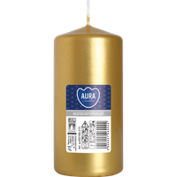 Świeca pieńkowa walec BISPOL Aura sw50/100-213 (złoty metalik) ~20h