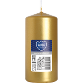 Świeca pieńkowa walec BISPOL Aura sw50/100-213 (złoty metalik) ~20h