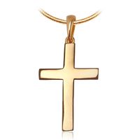 złoty elegancki gładki krzyżyk 585