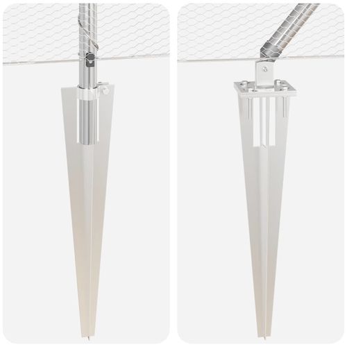 Ogrodzenie z słupkami Srebrny 0.6 x 50 m Stal pokryta PCV na Arena.pl