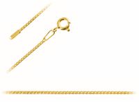 Pozłacany srebrny łańcuszek wenecjana kostka kwadrat 45 cm srebro 925 FL139G