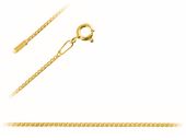 Pozłacany srebrny łańcuszek wenecjana kostka kwadrat 45 cm srebro 925 FL139G