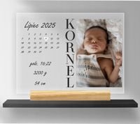 STATUETKA TABLICZKA WASZE ZDJĘCIA prezent data urodzenia maetyczka dziecka