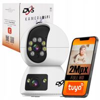 WĘWNĘTRZNA KAMERA WIFI OBROTOWA NIANIA SZEROKI KĄT 2 OBIEKTYWY 2Mpx TUYA