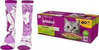 Whiskas Mix Smaków Karma w galaretce dla kota 40x85g + SKARPETKI