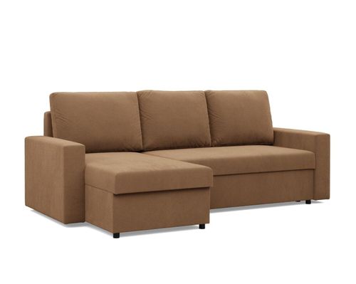 Narożnik do salonu, BLOM, Mikrofaza, 231x140x85 cm, cappuccino na Arena.pl