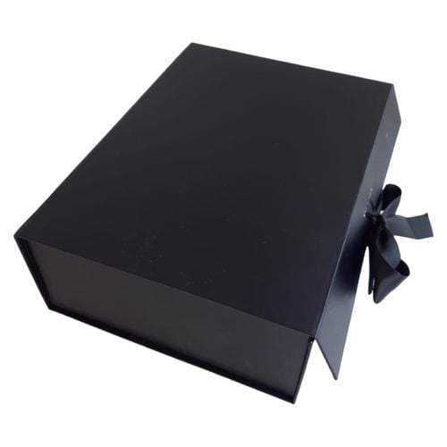 Pudełko prezentowe eleganckie czarne ze wstążką na Arena.pl