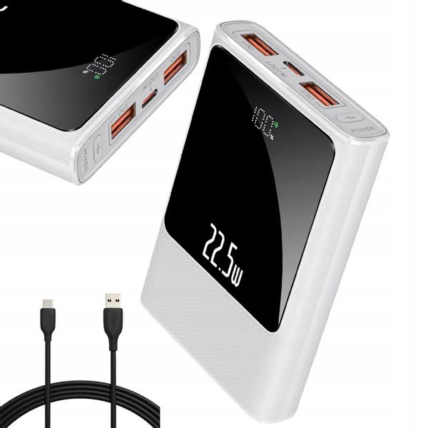 POWERBANK 10000MAH MOCNA SZYBKA ŁADOWARKA 22,5W 2XUSB A/USB-C WYŚWIETLACZ L zdjęcie 11