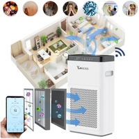 Oczyszczacz powietrza HEPA 200 m³/h z pilotem Smart Life, do mieszkania