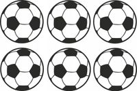Naklejka piłkarska piłki piłka zestaw 6szt. 20 cm