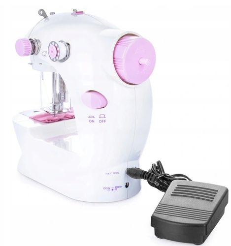 PRAWDZIWA MASZYNA DO SZYCIA DLA DZIECI + IGŁA NICI Z OSŁONĄ NA PALCE LAMPKA na Arena.pl