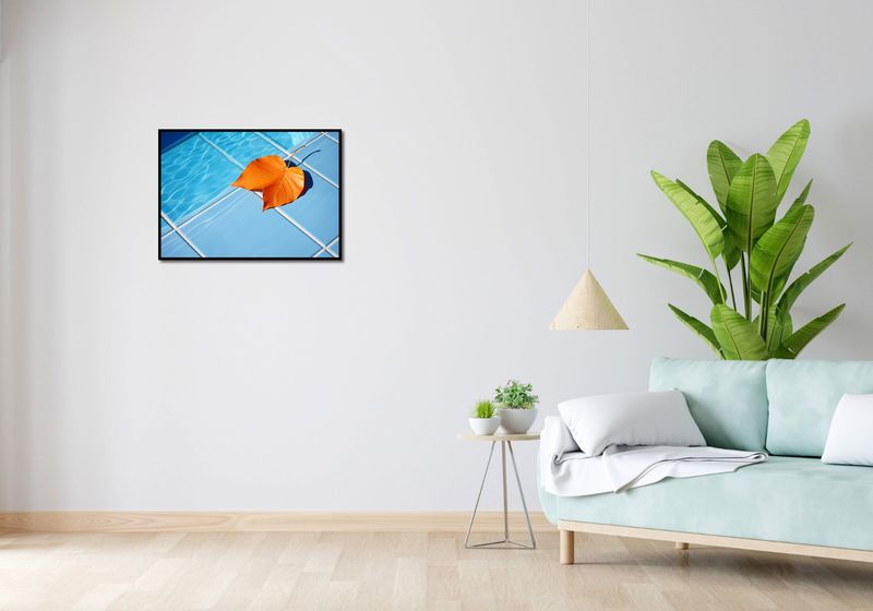 Plakat 70x50cm Liść przy Wodzie zdjęcie 4