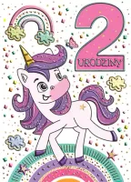Karnet Urodzinowy B6, Jednorożec