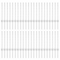 Słupki ogrodzeniowe 44 pcs Srebrny 100 cm Stal