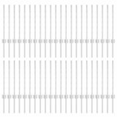 Słupki ogrodzeniowe 44 pcs Srebrny 100 cm Stal