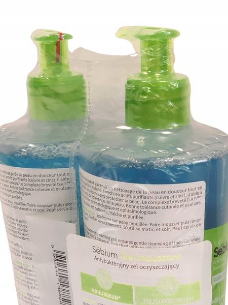 pakiet 2x Bioderma Sebium Gel Moussant zdjęcie 2