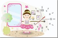 60CM 40CM ZEGAR OBRAZ BALETNICA ZOSIA DRUK PŁÓTNO RAMA