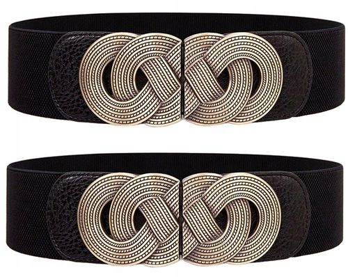 Pasek Retro Szeroki Damski Do Sukienki Elastyczny na Arena.pl