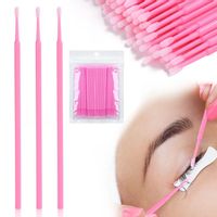 Mikro aplikatory BEZWŁÓKIENKOWE mikroaplikatory do rzęs 100szt patyczki