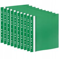 SKOROSZYT SZTYWNY WPINANY A4 PCV ZIELONY 10 SZTUK TRES