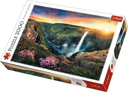 Trefl 2000 elementów Wodospad Haifoss, Islandia na Arena.pl