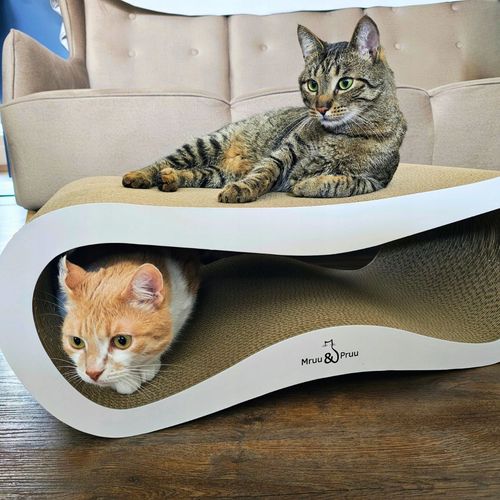 Drapak dla kota LEON | biały 40cm | 78x28x40 cm | MruuPruu na Arena.pl