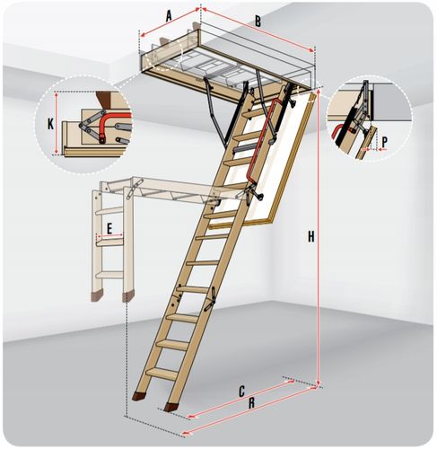 SCHODY STRYCHOWE FAKRO LWK PLUS 70x120 # ORYGINAŁ na Arena.pl