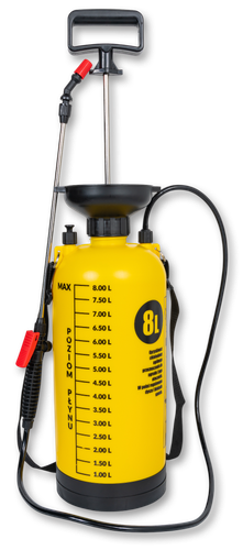 RĘCZNY OPRYSKIWACZ CIŚNIENIOWY SPRYSKIWACZ DUŻA POJEMNOŚĆ 8L REGULACJA DYSZ na Arena.pl