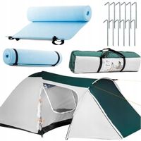 NAMIOT TURYSTYCZNY + MATA KARIMATA KEMPINGOWY DUŻY 4-OSOBOWY IGLO 180x310cm