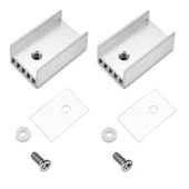 2x Komplet izolujący z radiatorem TO220 tulejka śrubka podkładka radiator
