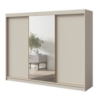Szafa przesuwna z lustrem Fiore 3D1L 250 Kaszmir/Złoty
