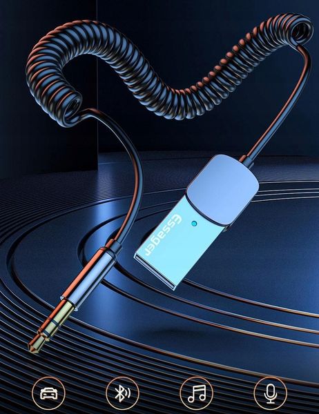 TRANSMITER BLUETOOTH 5.0 KABEL USB 2.0 AUX ESSAGER zdjęcie 3