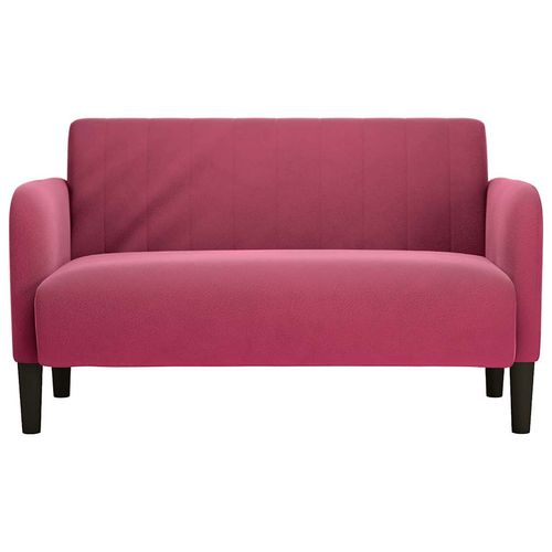 Sofa dwuosobowa wino czerwone 109 cm aksamit na Arena.pl