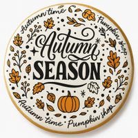 CIASTKO LUKROWANE AUTUMN TIME ROZ. M KOŁO NO1 JESIEŃ RĘCZNIE ROBIONE