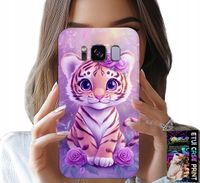 ETUI DO SAMSUNG GALAXY S8 - SŁODKI TYGRYSEK NA RÓŻOWYM TLE + FOLIA