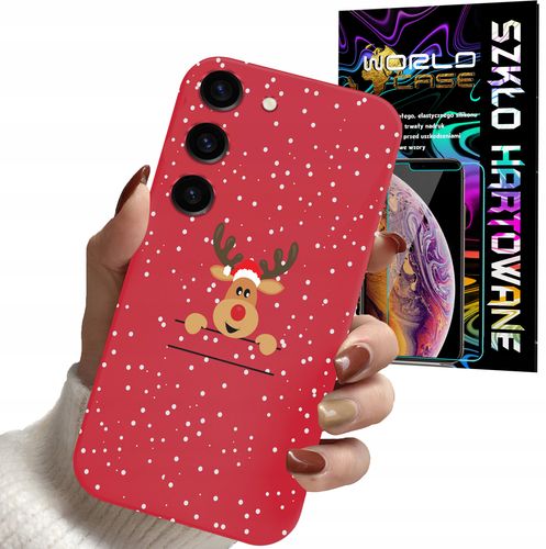 ETUI DO SAMSUNG S23 - ŚWIĄTECZNE WZORY RENIFER MIKOŁAJ + SZKŁO na Arena.pl