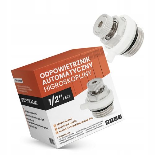 Odpowietrznik Grzejnika Kaloryfera AUTOMATYCZNY 1/2'' Grzejnikowy MOSIĄD LN na Arena.pl